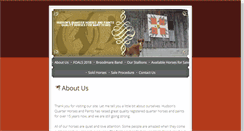 Desktop Screenshot of hudsonsquarterhorsesandpaints.com
